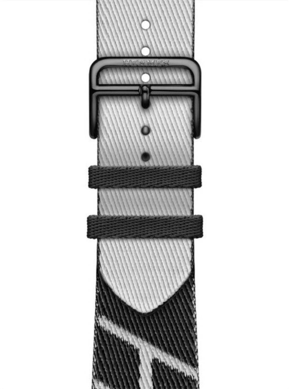 Hermes Apple Watch - 45mm Noir/gris Clair jumping single tour